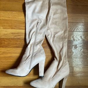 Knee high heel boots